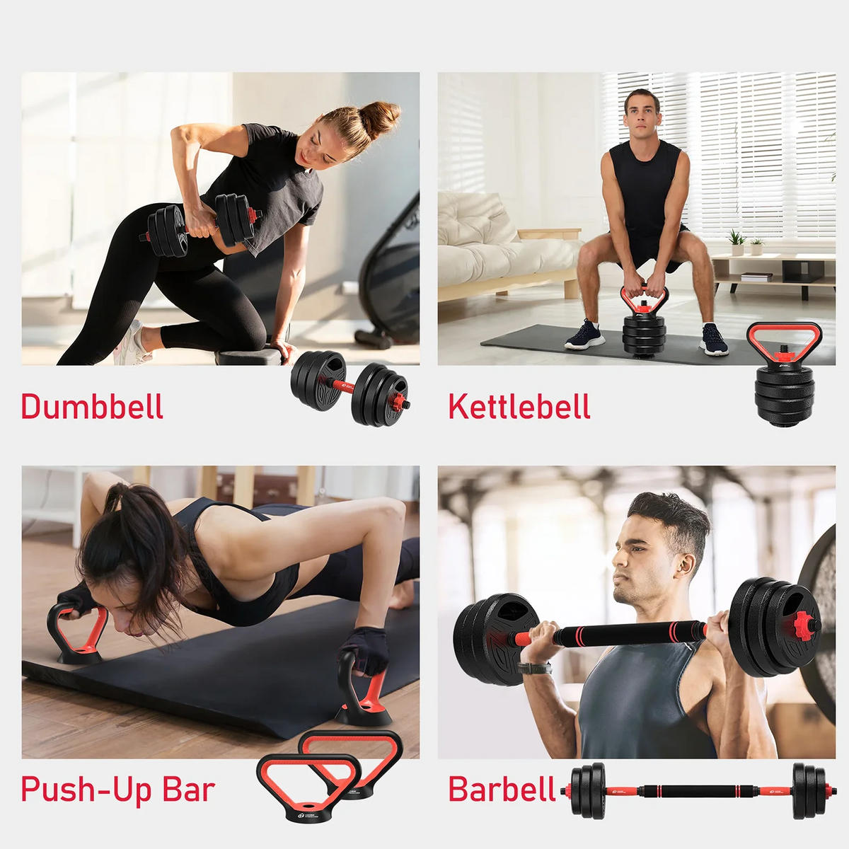 3-in-1 Adjustable Dumbbell Weight Set