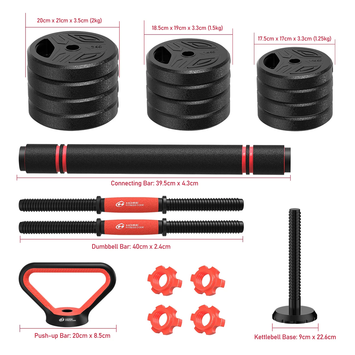 3-in-1 Adjustable Dumbbell Weight Set