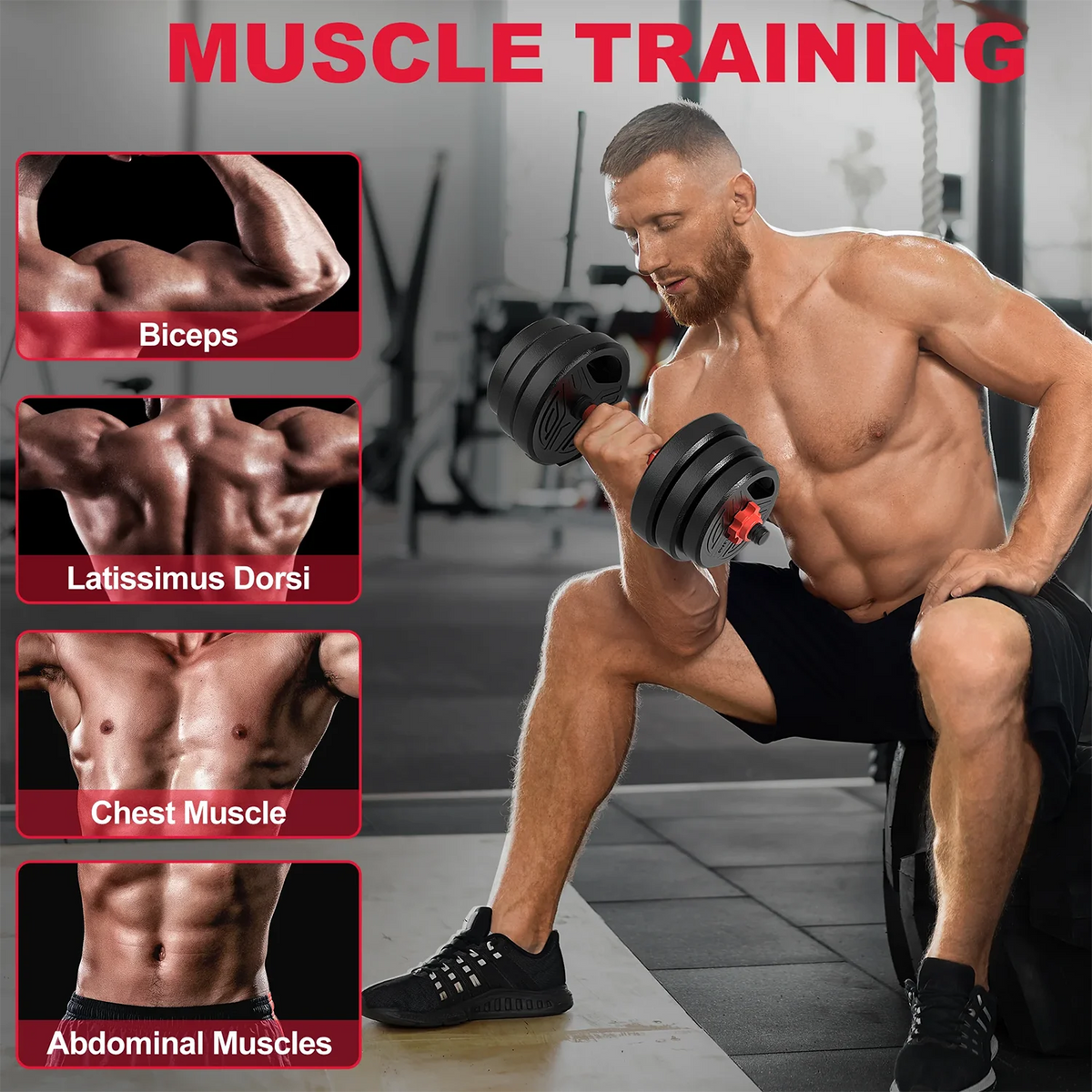 3-in-1 Adjustable Dumbbell Weight Set