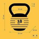 Hxg adjustable kettlebell 2.5–18 kg · russian weight with interchangeable discs · 7 weights in 1 cross training and strength · training at home or in the gym · variable load and weight