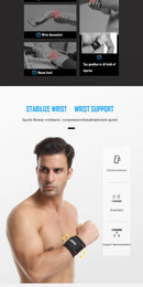 AOLIKES 1PCS Adjustable Sport Wristband Wrist Brace Wrap Bandage Support Band Gym Strap Safety sports wrist protector Hand Bands