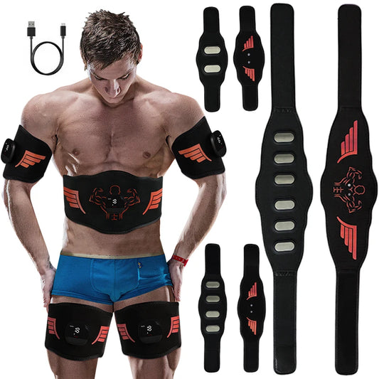 EMS Muscle Stimulator Abdominal Trainer Abs Toner Arm Belly Leg Exercise Workout Lose Weight Fat Burn Home Gym Fitness Equipment