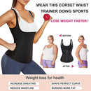 Women Waist Trainer Corset Zipper Vest Body Shaper Cincher Shapewear Slimming Belt Sports Girdle Neoprene Sauna Tank Top