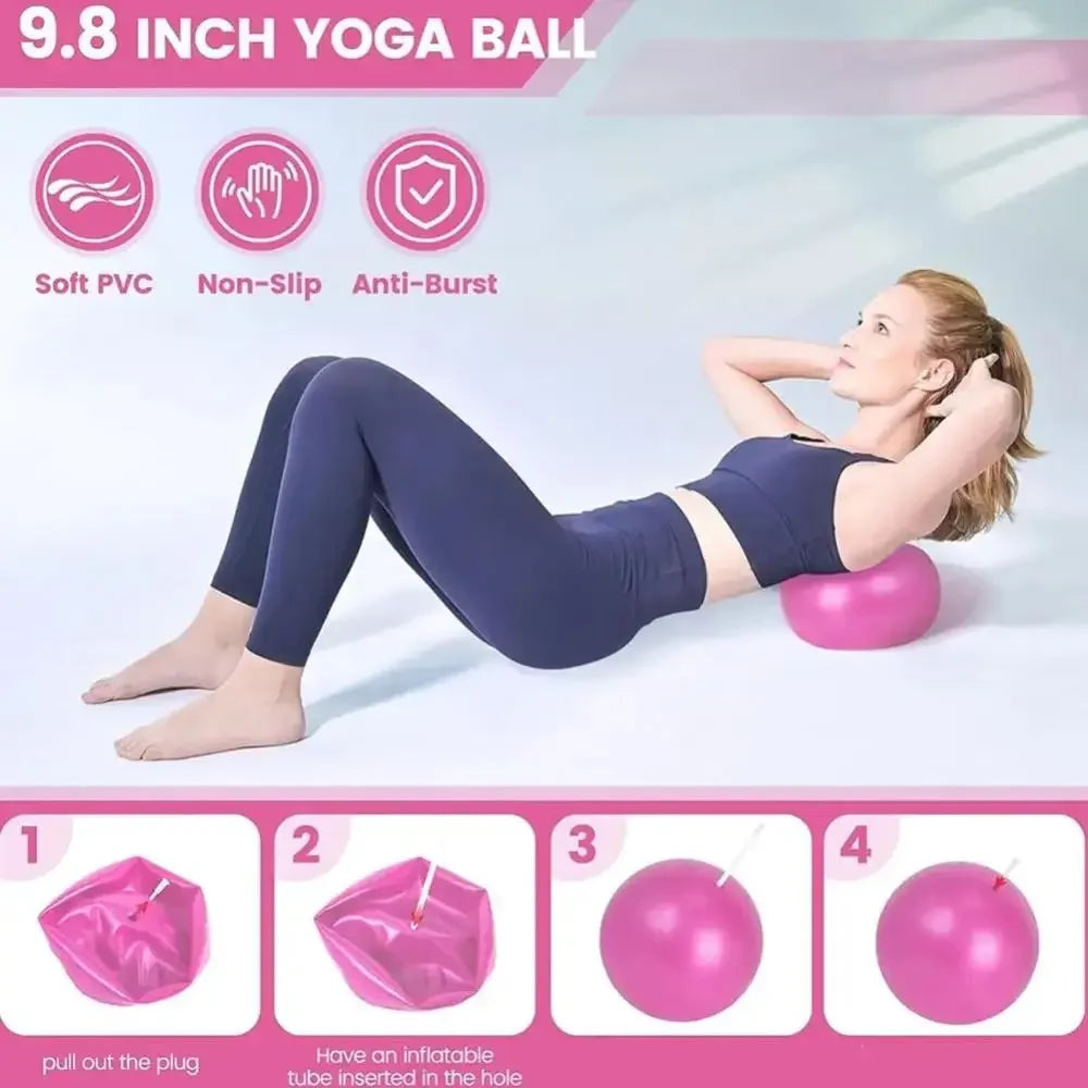 13Pcs/Set Portable Pilates Ball Set Body Shaping Professional Pilates Equipment Kit Improve Health Weight Loss Resistance Bands