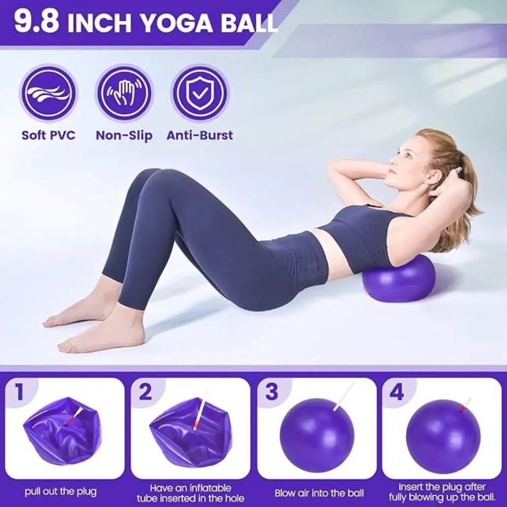 13Pcs/Set Portable Pilates Ball Set Body Shaping Professional Pilates Equipment Kit Improve Health Weight Loss Resistance Bands