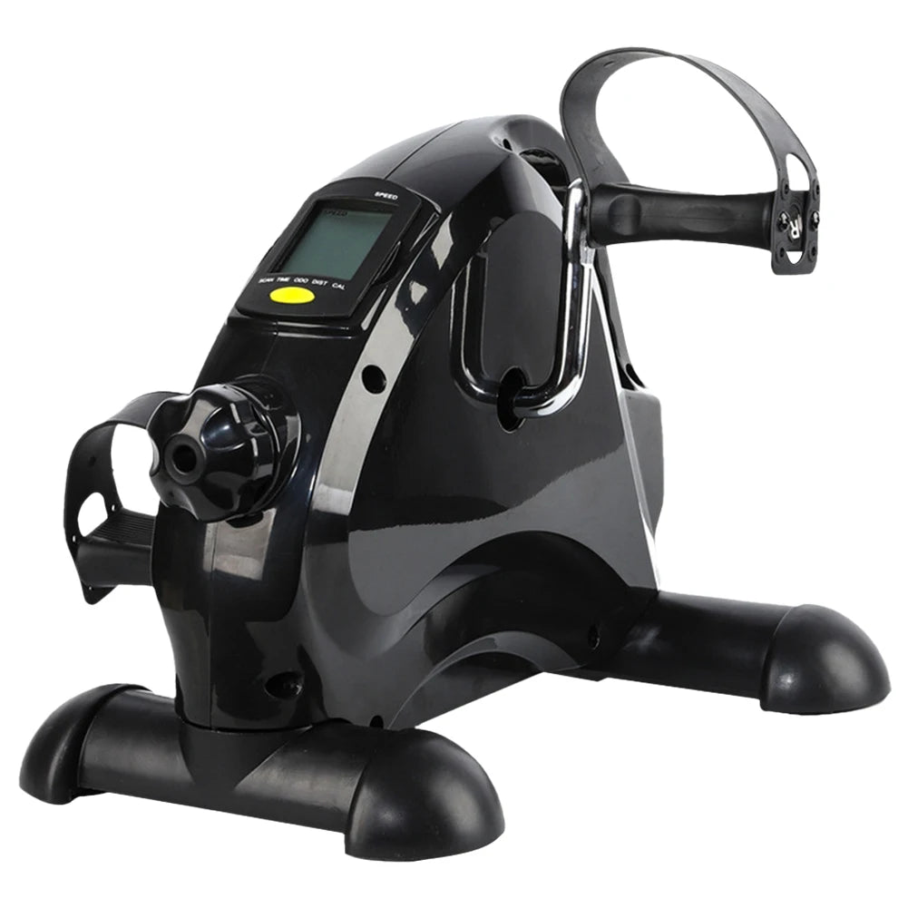 Mini Exercise Bike Arm and Leg Trainer Anti Slip Foot Pedal Exercise Machine Adjustable Under Desk Bike LCD Display for Seniors