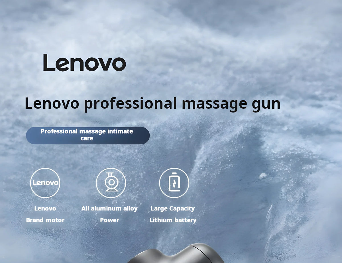 Lenovo Brand Fascia Gun Deeply Relieves Muscle Soreness Fitness and Relaxation Equipment LED Touch Screen 8Massage Head Gifts
