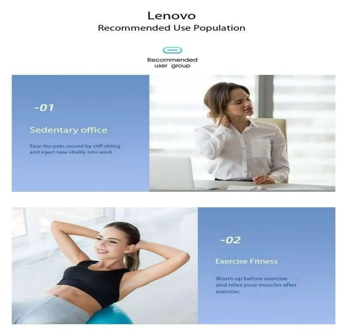 Lenovo Brand Fascia Gun Deeply Relieves Muscle Soreness Fitness and Relaxation Equipment LED Touch Screen 8Massage Head Gifts